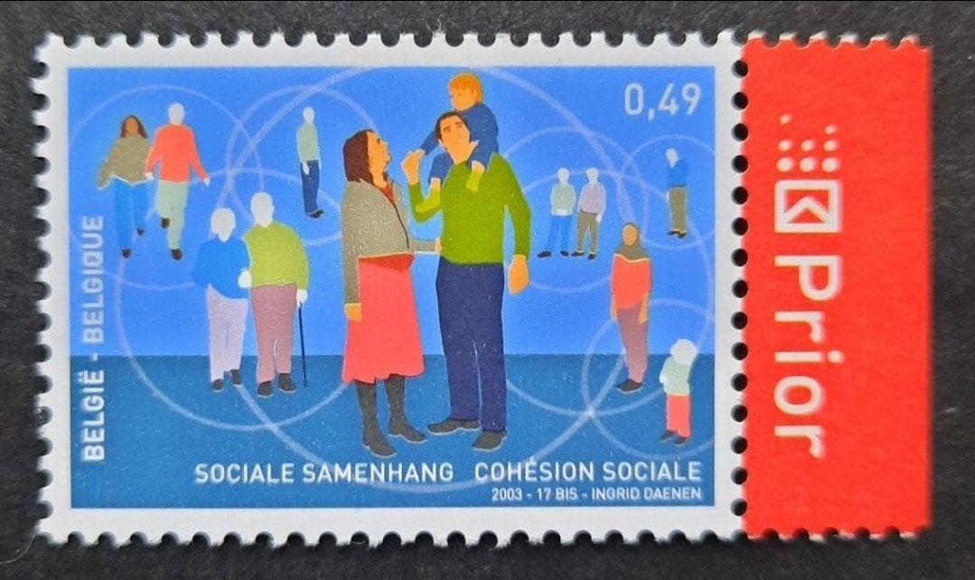Belgique : COB 3211 ** Cohésion sociale ** 2003, Sans timbre, Neuf, Enlèvement ou Envoi, Non oblitéré