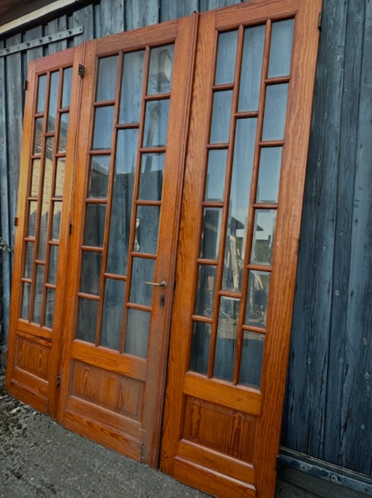 antieke deuren met glas oude pitchpine binnendeuren ensuite, Enlèvement, Verre