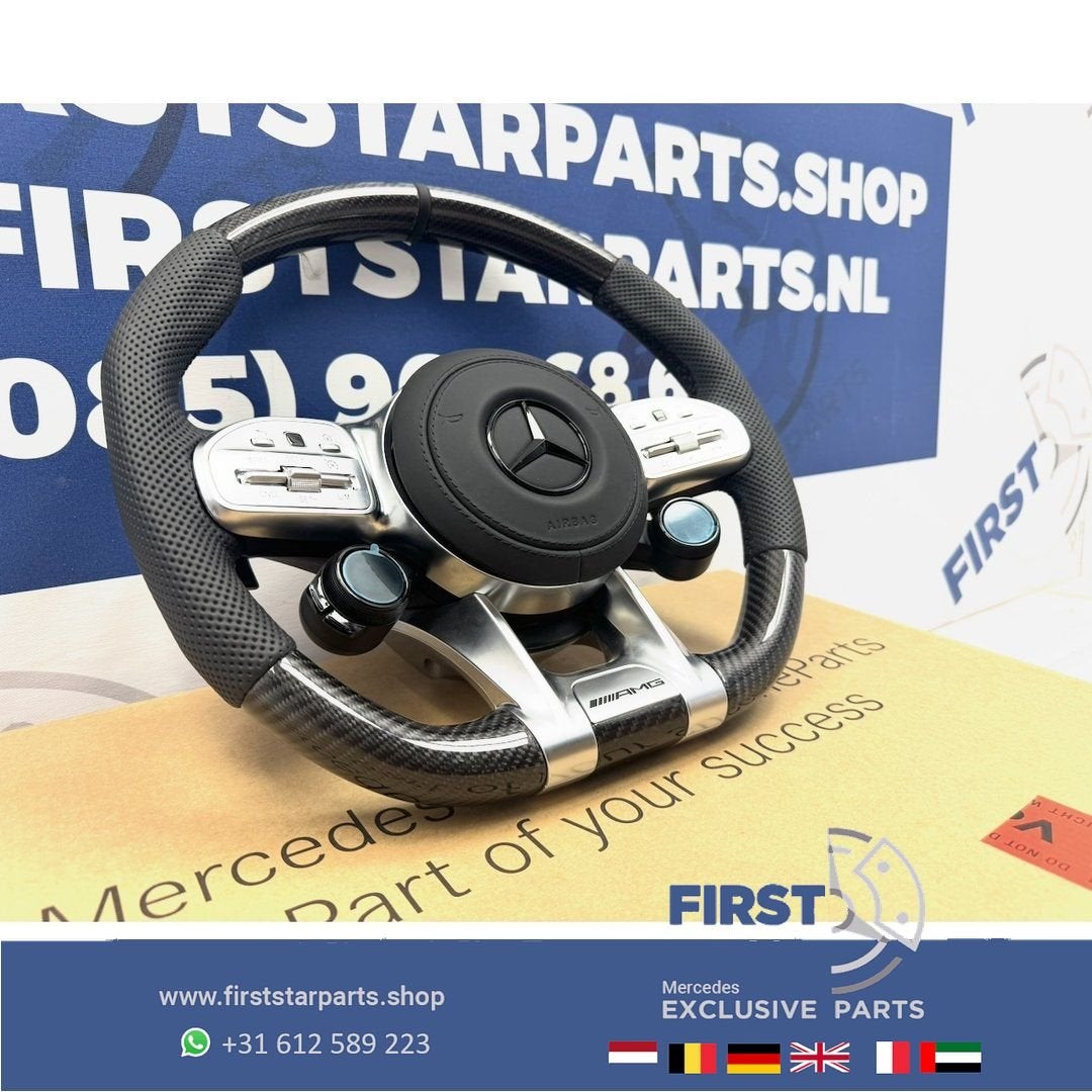 AMG CARBON STUUR + QUICK RESPONS KNOPPEN A35 A45 CLA45 C63 E, Utilisé, -, -, Enlèvement ou Envoi