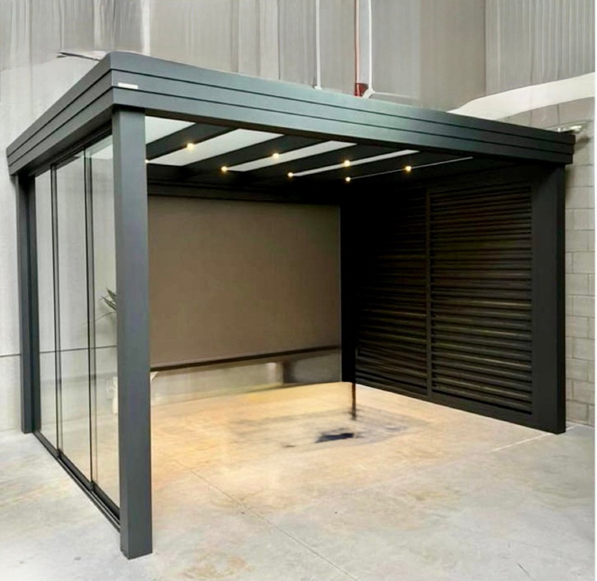 Pergola haute gamme aluRAL 7021 structure - NEUVE, Jardin & Terrasse, Verrières, Enlèvement, Comme neuf