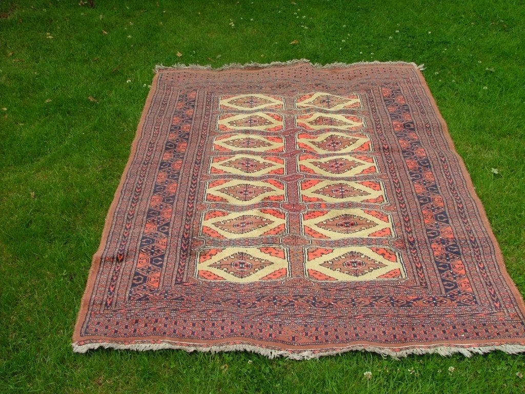Superbe Tapis Orient en Laine Noué Main – 194 x 125 cm, 150 à 200 cm, 100 à 150 cm, Enlèvement, Utilisé