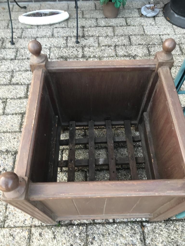 houten bloembak 45x45 cm, Ophalen