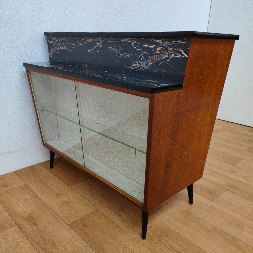 Vintage Tweezijdig Barkastje, drankenkastje, vitrinekastje 5, Huis en Inrichting, Ophalen of Verzenden, Gebruikt