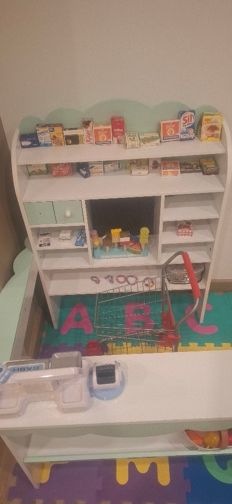 Houten winkeltje, Kinderen en Baby's, Speelgoed | Houten speelgoed, Ophalen, Gebruikt, Meubelstuk of Keukentje