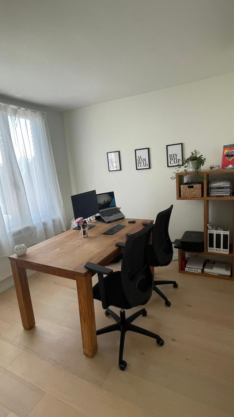 Tafel + wandmeubel in massieve teak, Ophalen, Gebruikt