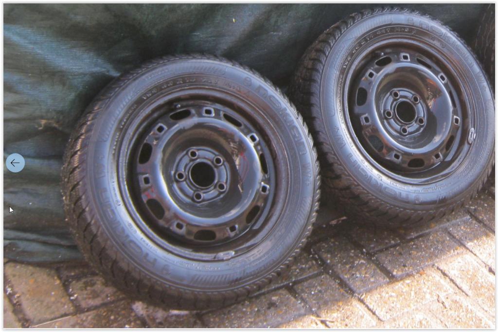 2 velgen met goede banden 15r voor seat ibiza 2004 4-6MM, Ophalen, Zo goed als nieuw