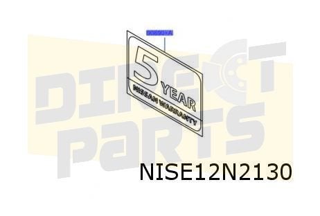 Nissan Townstar (1/22-) (XFK) embleem tekst "5 YEAR NISSAN W, -, Verzenden, -, Nieuw