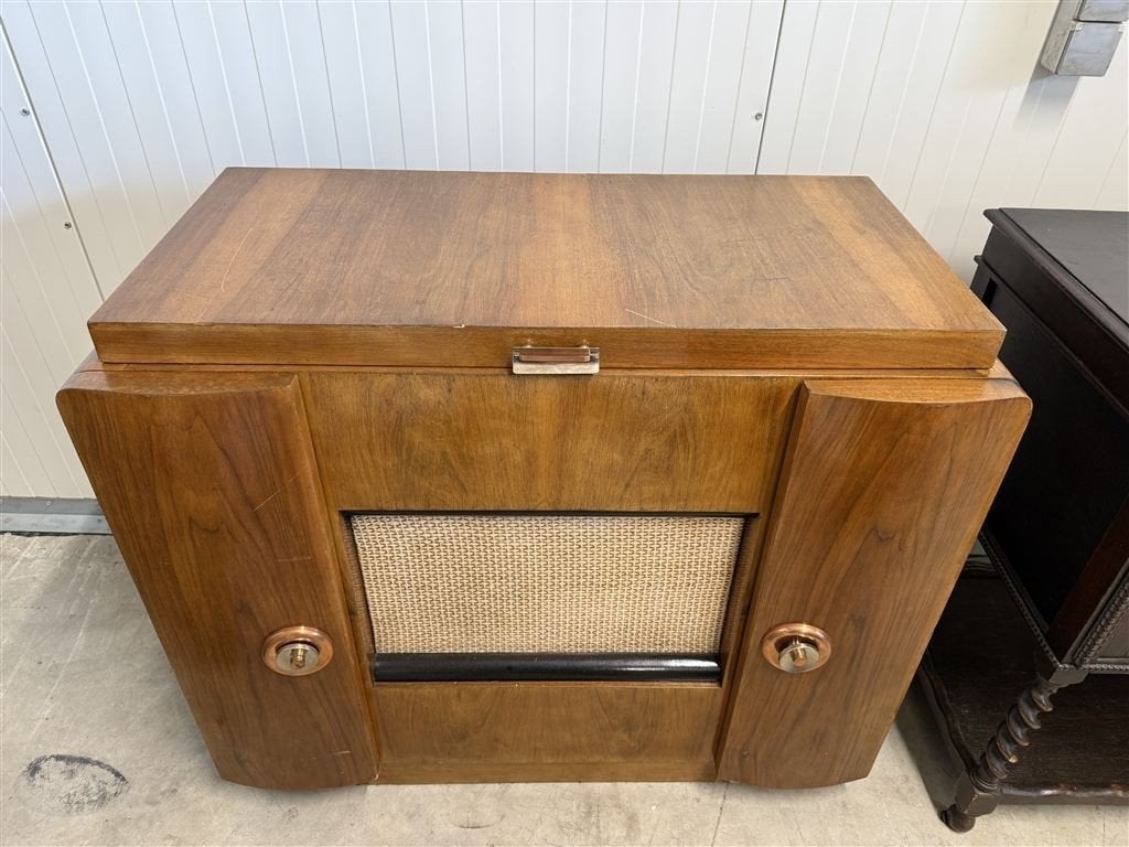 Western chicago grammofoon meubel kast - radio meubel - vint, Antiek en Kunst, Ophalen of Verzenden