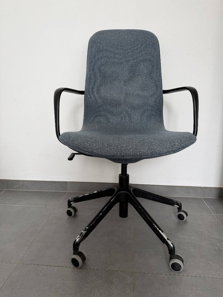 Bureau Stoel, Ophalen, Blauw, Zo goed als nieuw, Eén