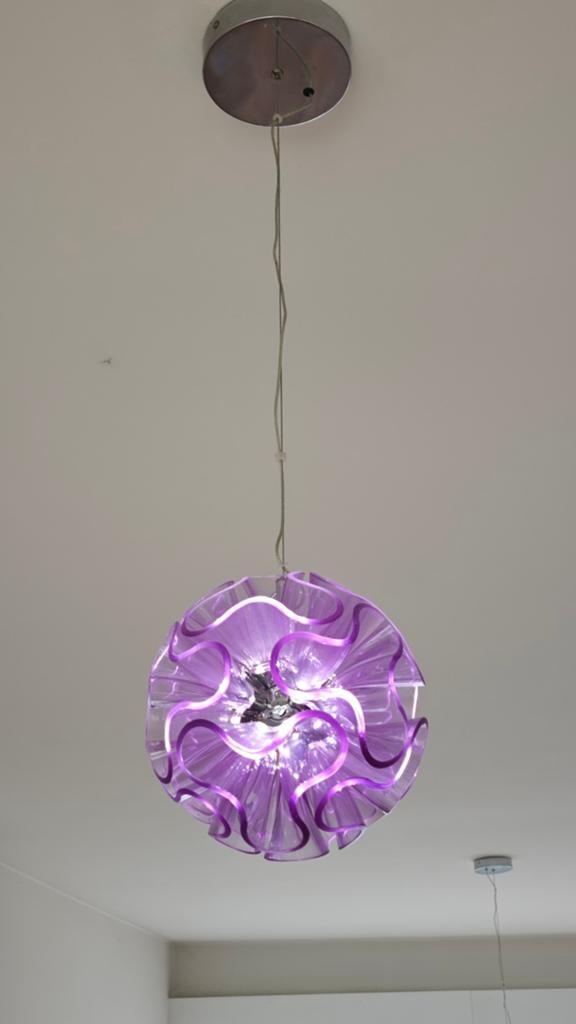 Lampe suspendue au design violet rétro, Enlèvement
