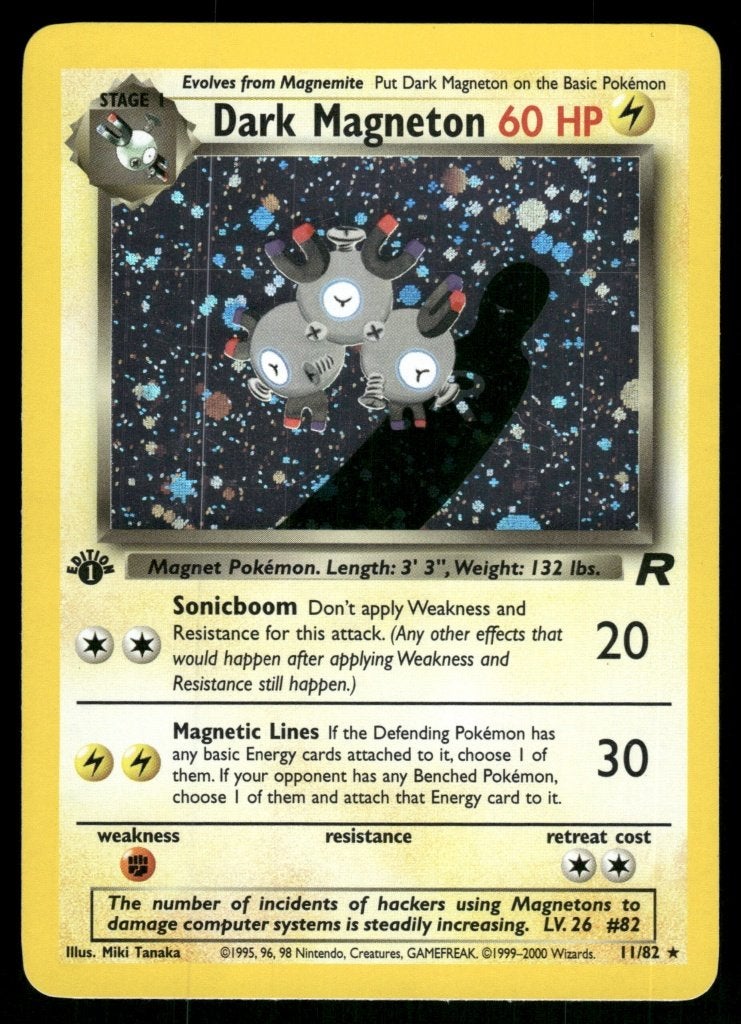 Dark Magneton 11/82 - Team Rocket (1st edition), Envoi, Utilisé