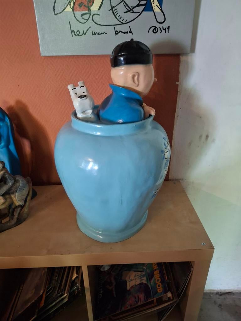De blauwe lotus van kuifje, Ophalen, Gebruikt, Beeldje of Figuurtje, Kuifje