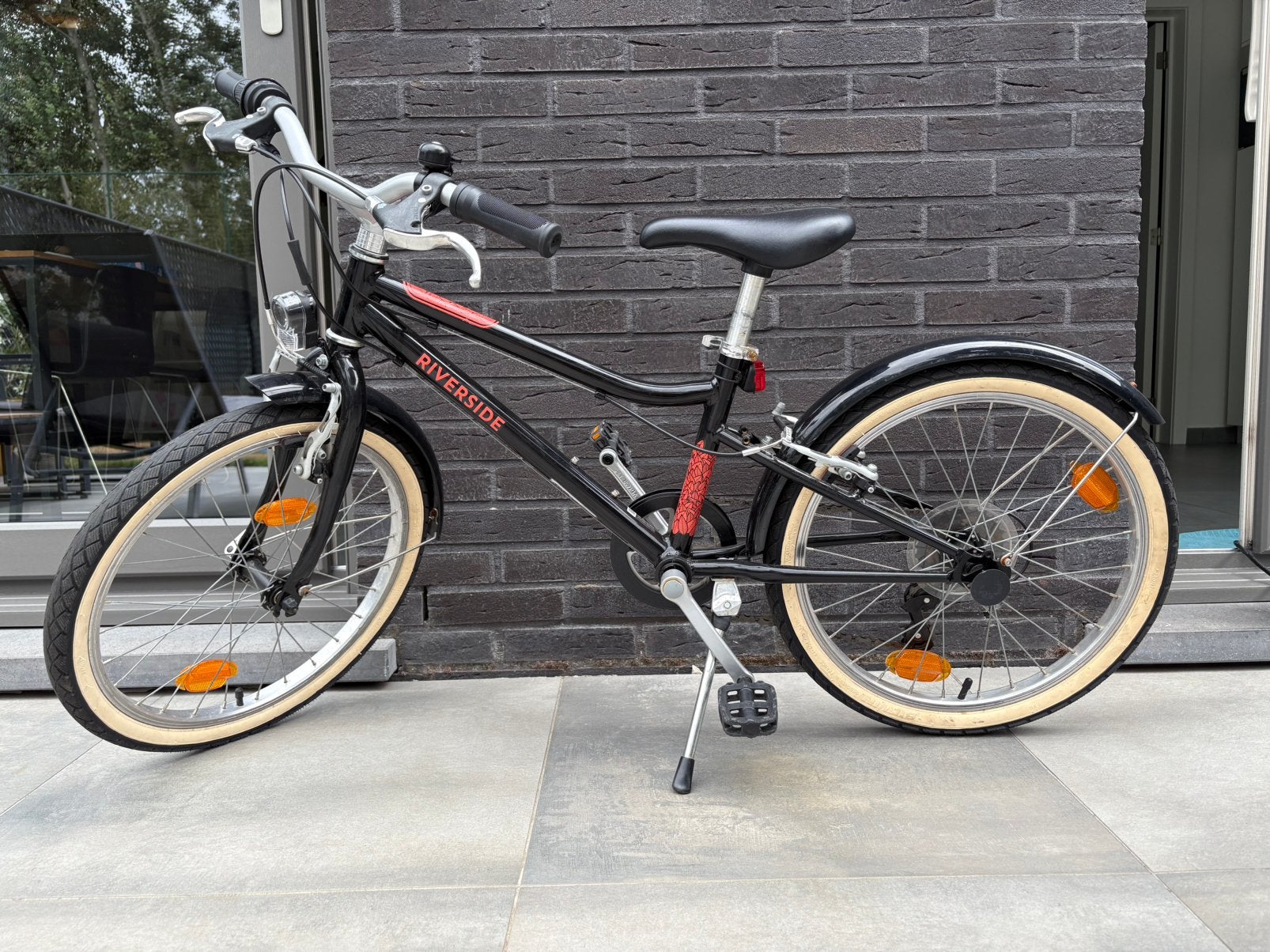 Fiets-jongens/meisjes 20 inch zwart - Riverside/Btwin, Enlèvement, Utilisé, Frein sur jante, 20 pouces ou plus