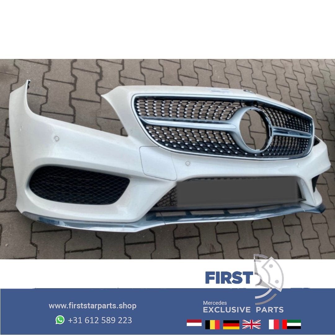 W218 CLS AMG FACELIFT VOORBUMPER COMPLEET WIT ZWART GRIJS ET, Autos : Pièces & Accessoires, Utilisé, -, Avant, -