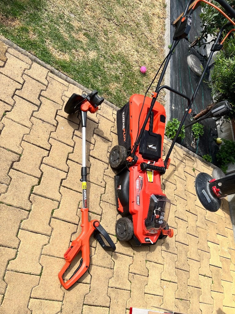 Tondeuse+Coupe-bordure Sans bat  ni chargeur, Tuin en Terras, Grastrimmers, Gebruikt, Accu, Ophalen