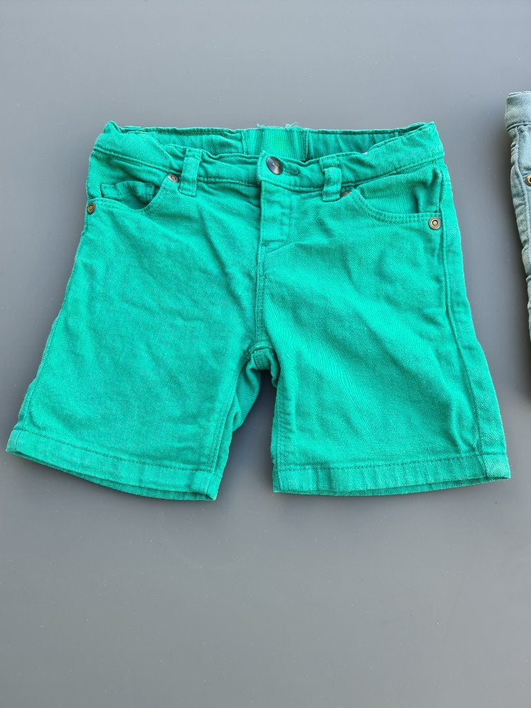 Groene korte broek jeans, Limon, 110, Kinderen en Baby's, Kinderkleding | Maat 110, Ophalen, Zo goed als nieuw, Broek