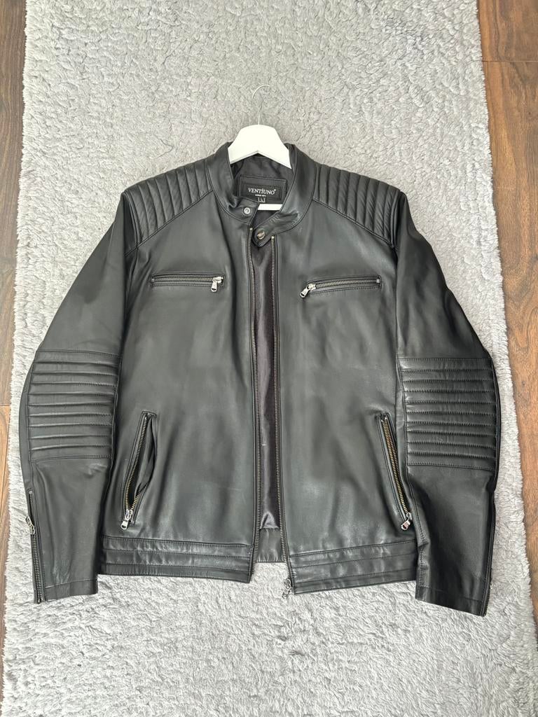 Veste homme noir peau de mouton, Enlèvement, Comme neuf, Taille 52/54 (L), Noir