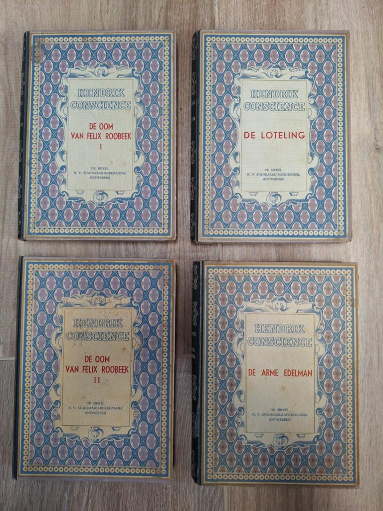 Série de 4 livres anciens d'Hendrik Conscience, années 1940, Enlèvement