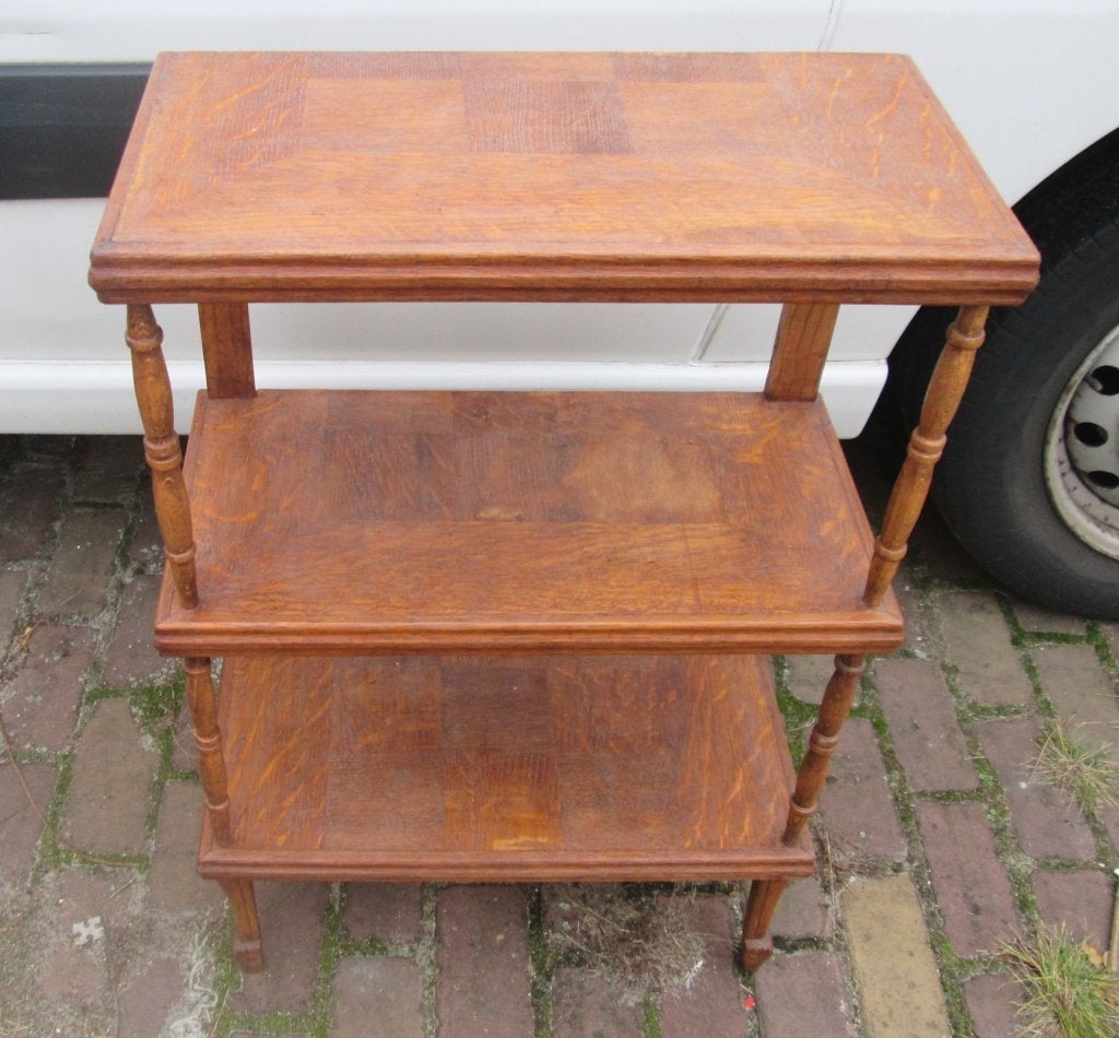 Mooi Retro Houten Rekje / Tafeltje - 52x26x79, Ophalen of Verzenden, Huis en Inrichting