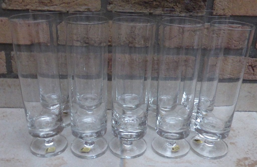 10 verres en cristal - Real Crystal - E&AB - Neudenau, Verre ou Verres, Comme neuf, Enlèvement, Autres matériaux