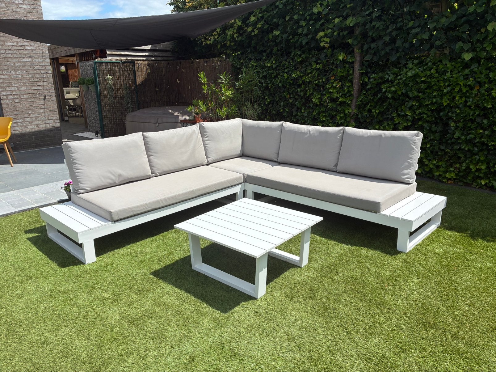 Supermooie hoeklounge van hoogwaardige kwaliteit, Enlèvement, Comme neuf, Sets de jardin