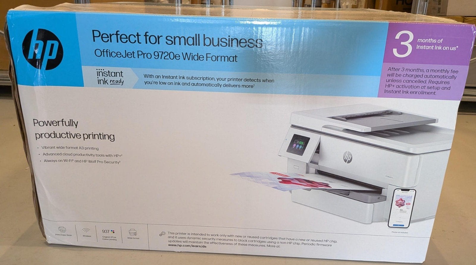 Imprimante tout-en-un grand format HP OfficeJet Pro 9720., Enlèvement ou Envoi, Neuf, Cartridge, HP