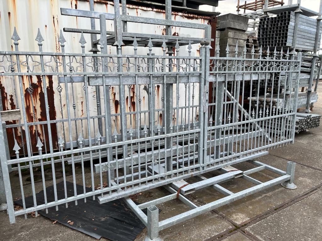 dubbele nieuwe sierpoort met slot, Tuin en Terras, Ophalen, 100 tot 150 cm, Nieuw, IJzer