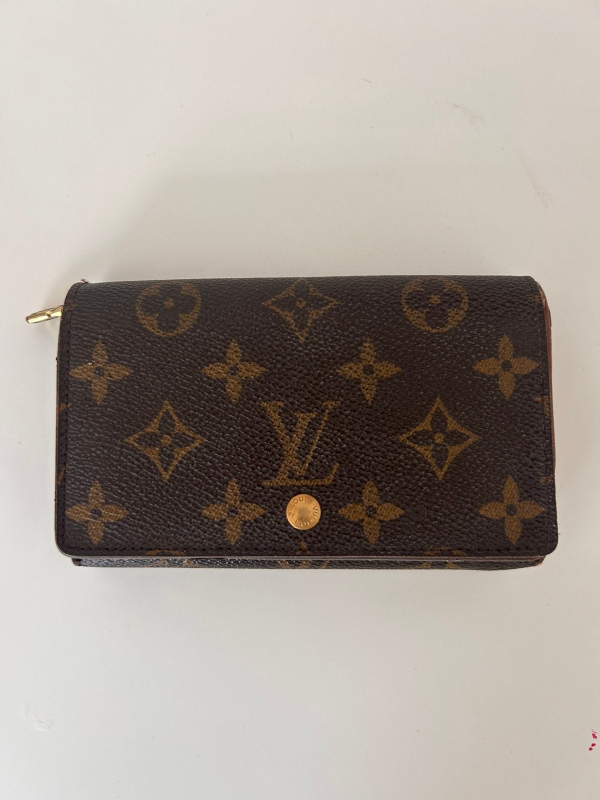 Vintage Louis Vuitton Tresor portemonnee, Handtassen en Accessoires, Portemonnees, Overige merken, Gebruikt, Bruin, Ophalen of Verzenden