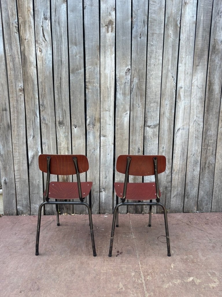 Pagholz – vintage industriële schoolstoelen(50 op voorraad), Enlèvement ou Envoi, Utilisé, Mobilier