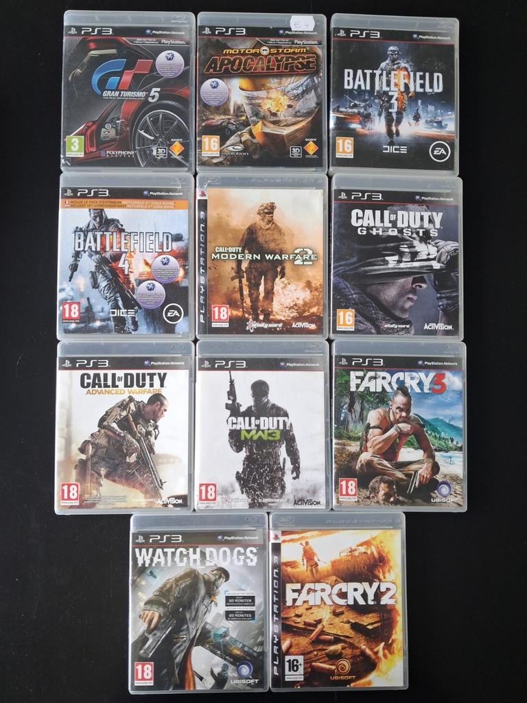 Playstation 3 games, call of duty, battlefield, farcry, Consoles de jeu & Jeux vidéo, Enlèvement