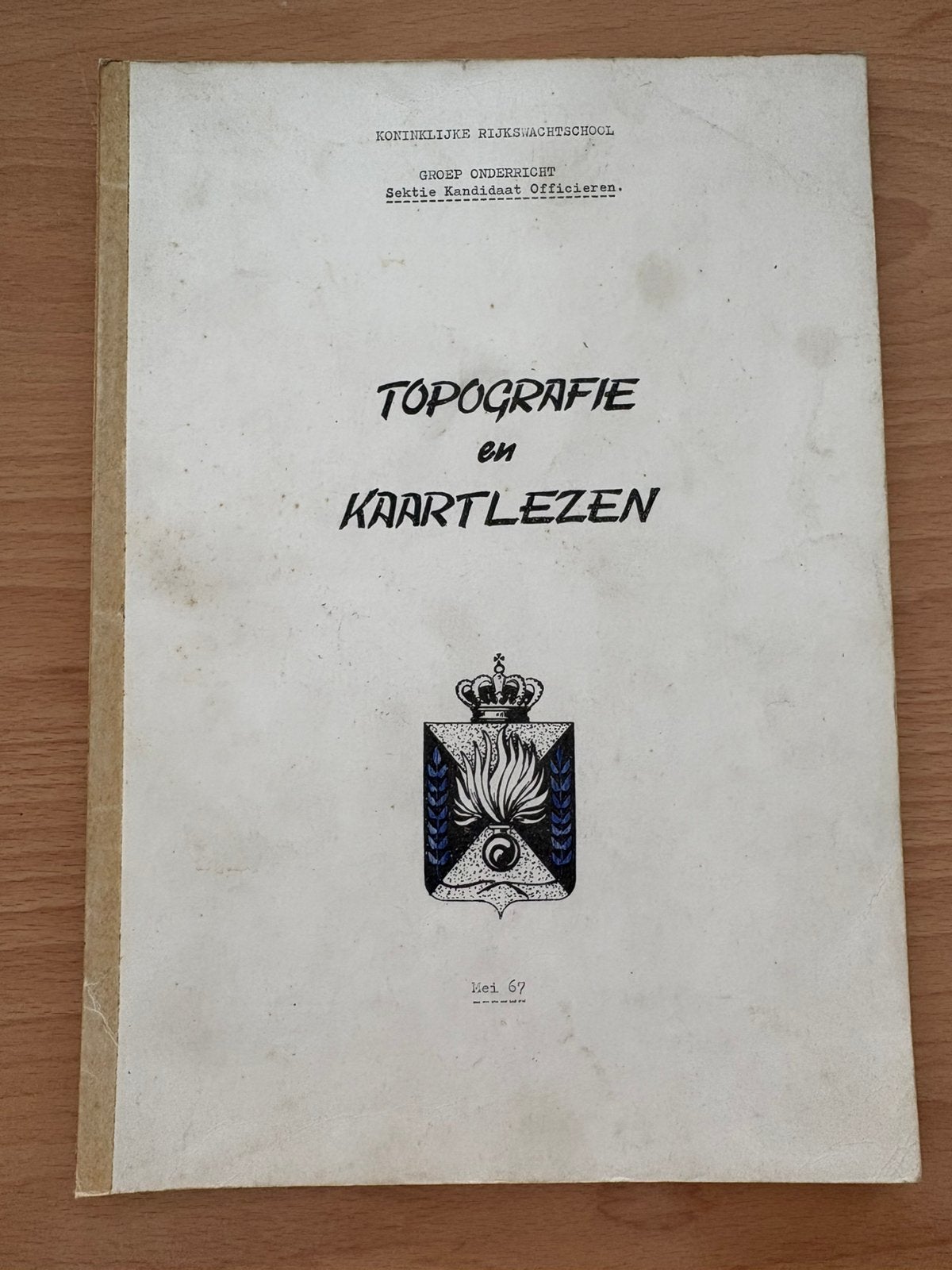 Rijkswacht -Cursus Topografie & Kaartlezen, Ophalen, Rijkswacht