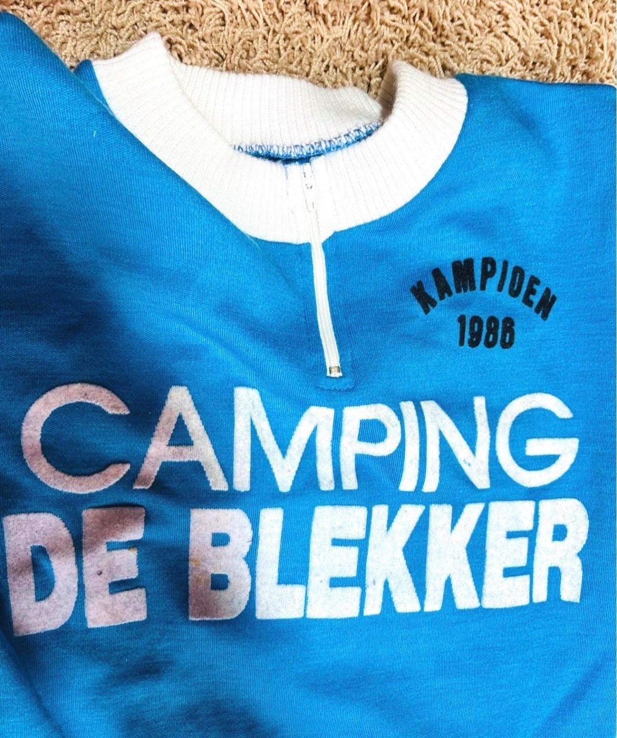Chemise et chandail de vélo vintage '86 « Camping de Blekker, Enlèvement ou Envoi