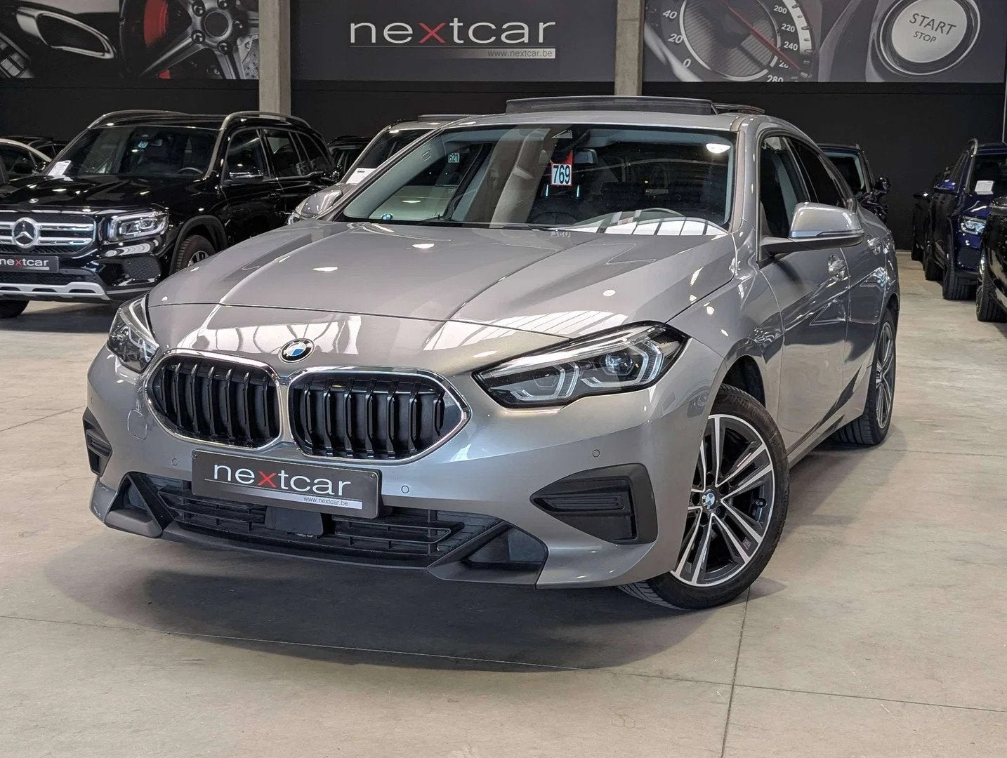 BMW 2 Serie 218i GranCoupé Sportline PANO-CUIR-DIGIT-NAVI P, Autos : Divers, Argent ou Gris, Boîte manuelle, Berline, 1499 cm³