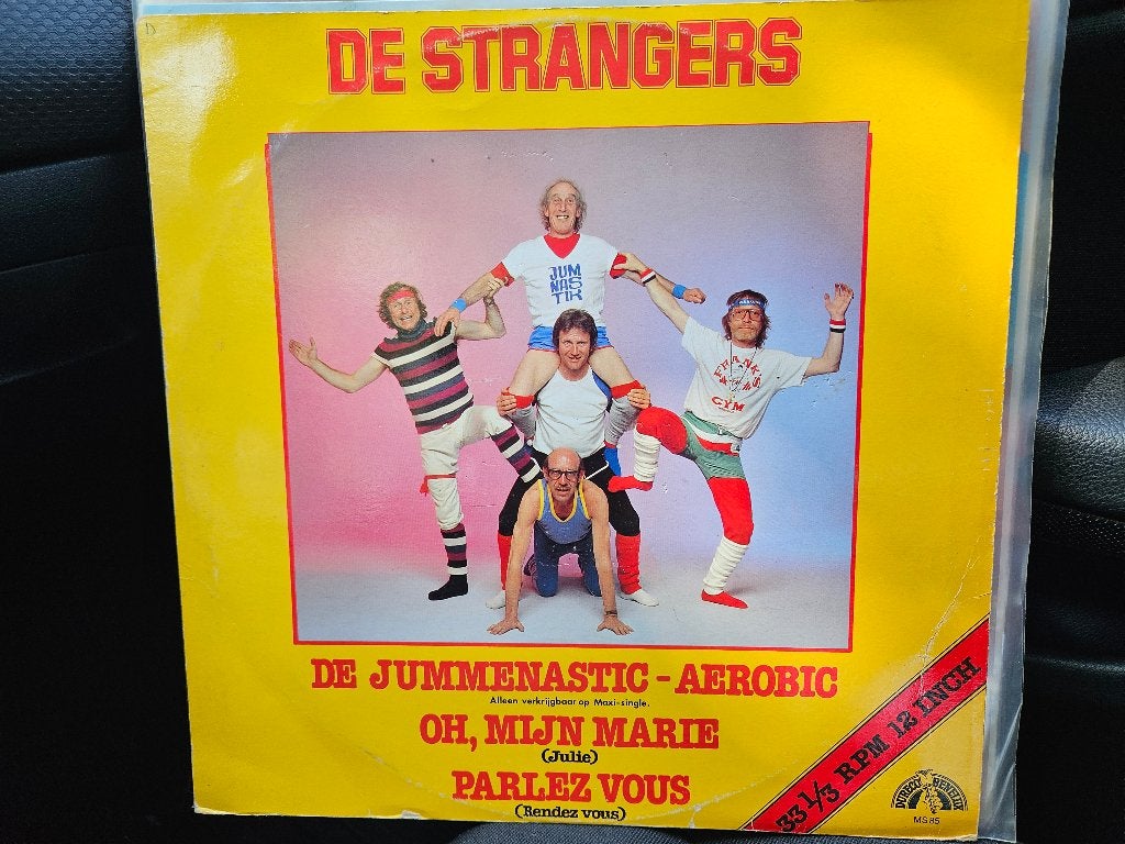 LP Maxi Strangers - De Jummenastic-Aerobic, Cd's en Dvd's, Vinyl | Nederlandstalig, Gebruikt, Ophalen of Verzenden, Feestmuziek
