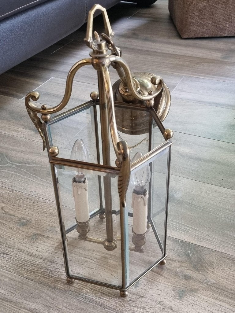 Retro verlichtingsarmatuur, Ophalen, Gebruikt, Glas, E40