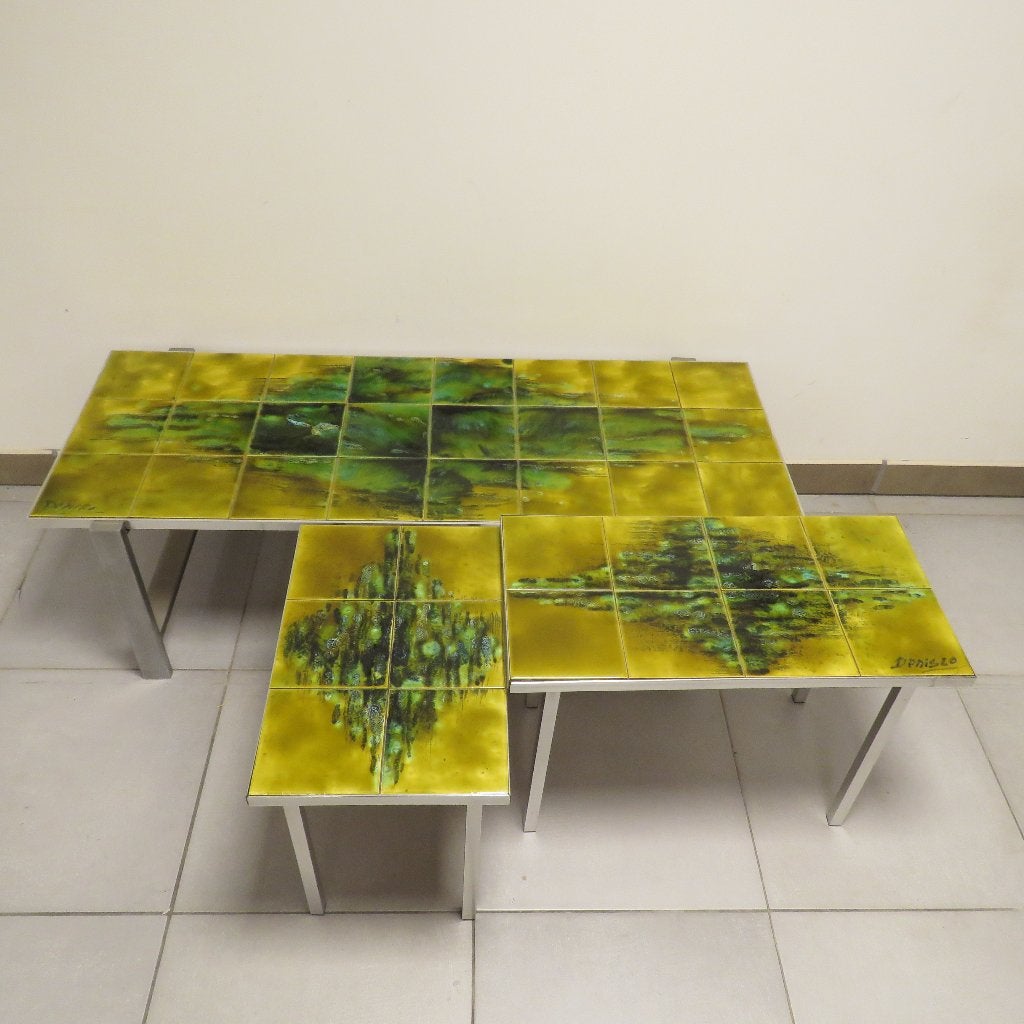 Ensemble de tables DeNisco, table basse , 2 tables d'appoint, Antiquités & Art, Enlèvement