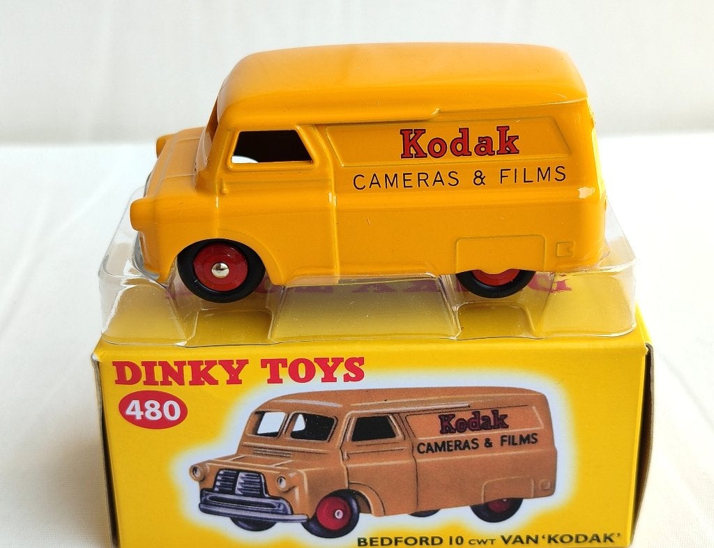 Dinky Atlas/DeAgostini _ Bedford 10cwt Van „Kodak” ref. 480, Ophalen of Verzenden, Zo goed als nieuw, Bus of Vrachtwagen, Dinky Toys