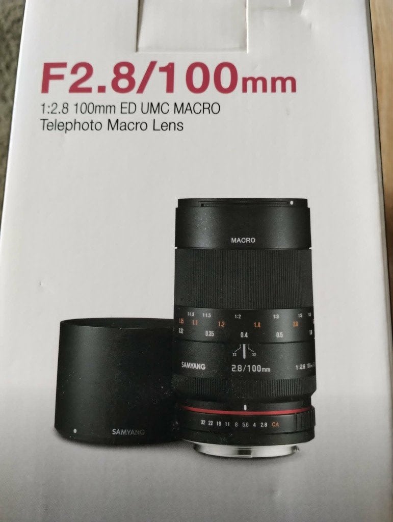 Samyang 100mm F/2.8 ED UMC Macro Canon M, Audio, Tv en Foto, Foto | Lenzen en Objectieven, Ophalen, Macrofunctie, Canon, Zo goed als nieuw