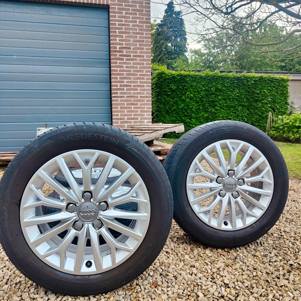 KOOPJE! 16" met zomerbanden (Audi A3), Auto-onderdelen, Banden en Velgen, Ophalen, Gebruikt, 16 inch, 205 mm