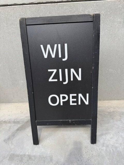 Dubbelzijdig krijtbord 131 x 70 cm - Wij zijn open, Ophalen, Tekstbord, Gebruikt, 131 cm