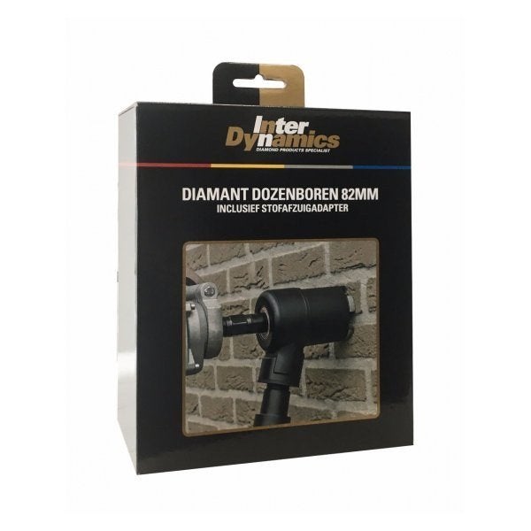 Set: 2x dozenboor 82mm+stofafzuigset+adapt+centr.br, Verzenden
