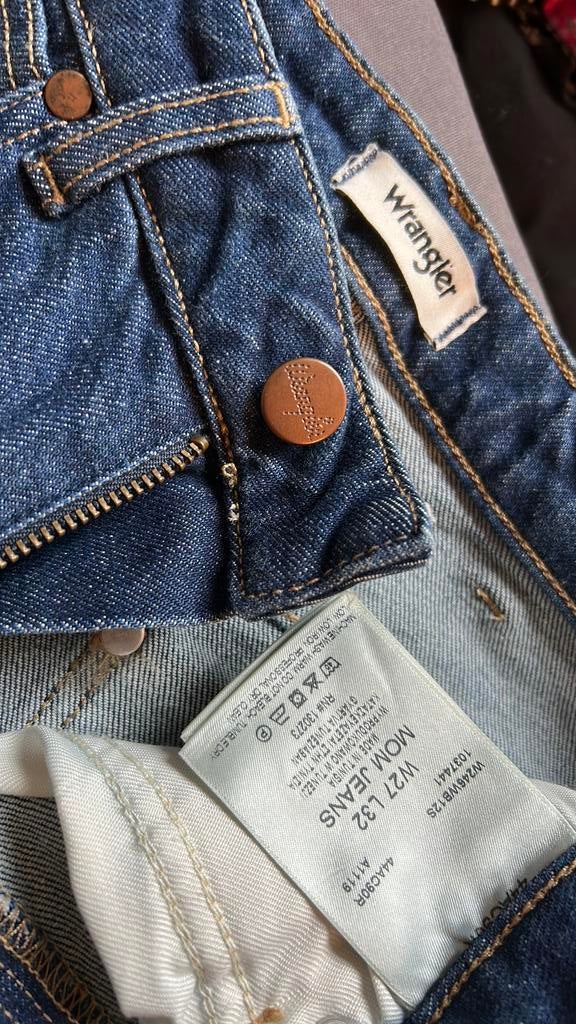 Wrangler MoM jeans w27/L33, Ophalen, Nieuw, Blauw, Overige jeansmaten