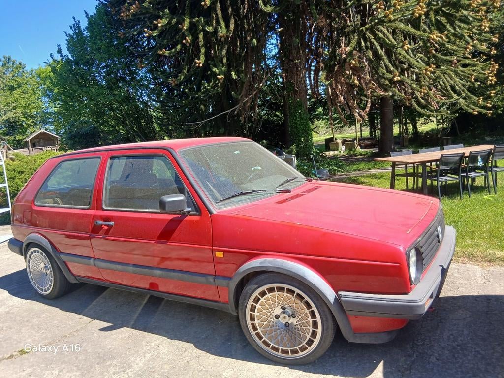 Vw golf 2 mk2 rabbit 13cc injection 1992 187372km 100% belge, Autos, Rouge, Achat, Toit ouvrant, 1300 cm³