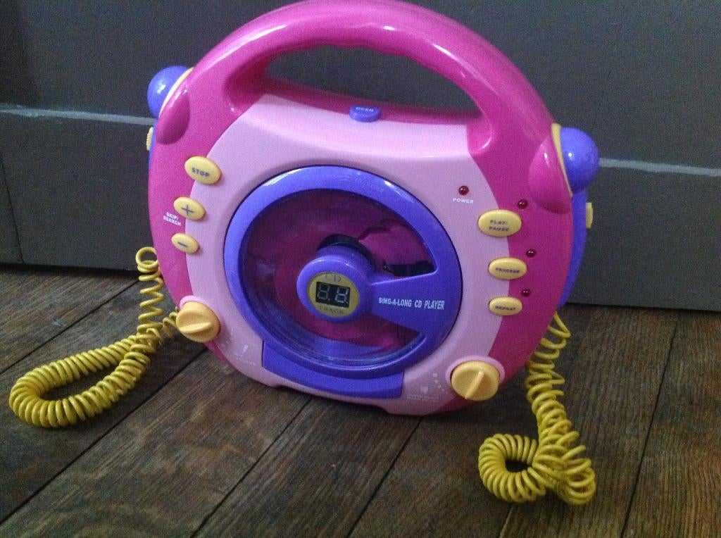 Lecteur CD avec 2 micros pour enfant, Enlèvement, Utilisé, Autres marques, Portable