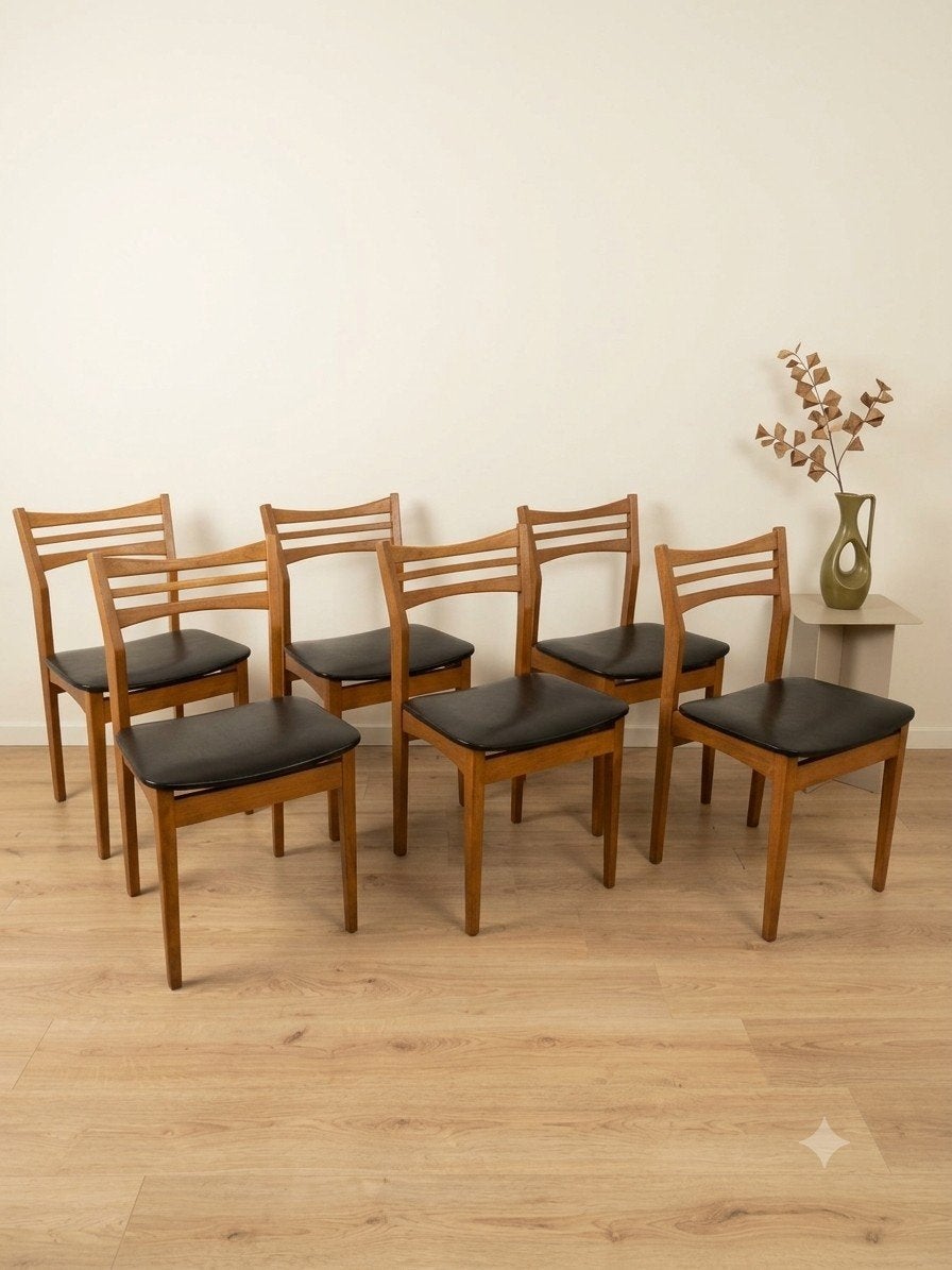 Vintage mid century eetkamerstoelen, Ophalen