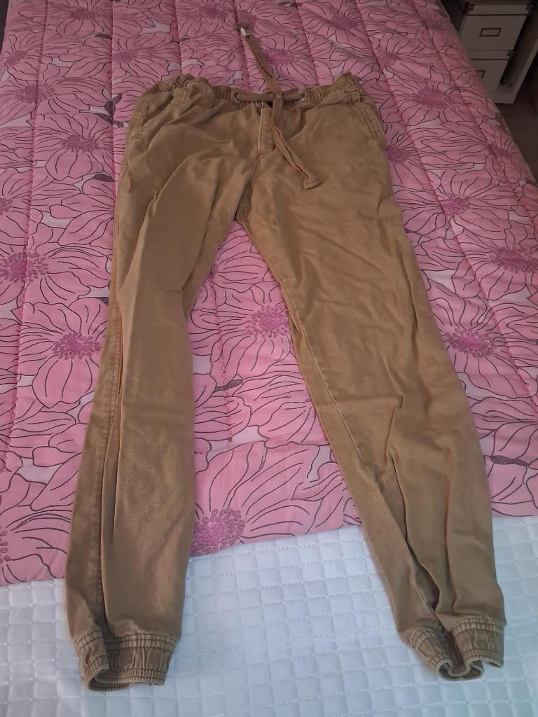 Cargobroek in Abercrombie & Fitch-stijl, Ophalen, Gedragen, Beige, Abercrombie & Fitch