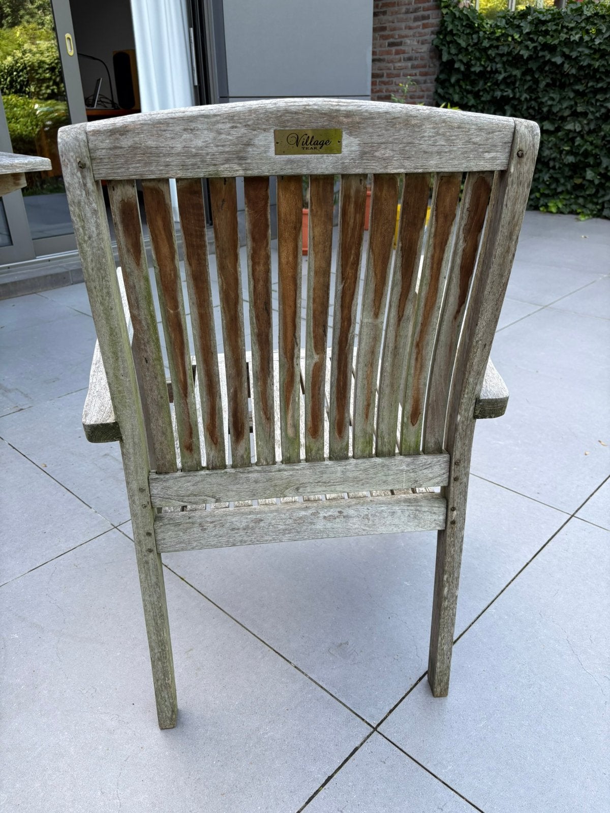 Teak stoelen, Tuin en Terras, Ophalen, Gebruikt, Hout, Stapelbaar