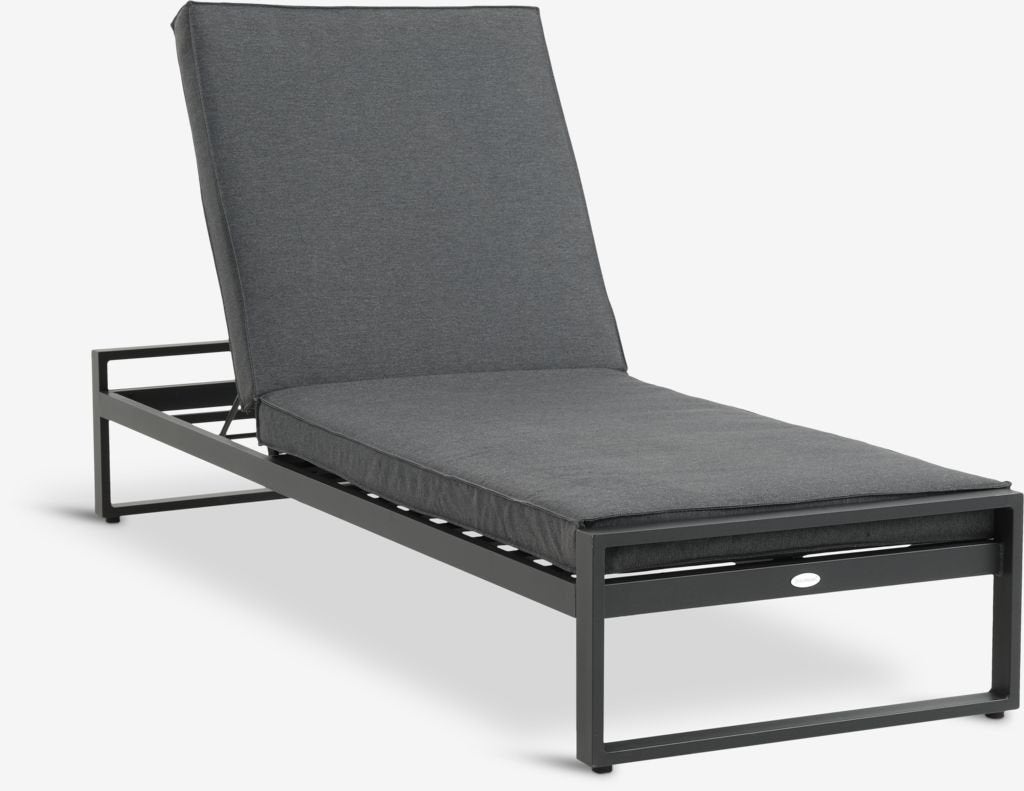 2 Ligbedden Jysk Vonge zwart, Enlèvement, Comme neuf, Aluminium