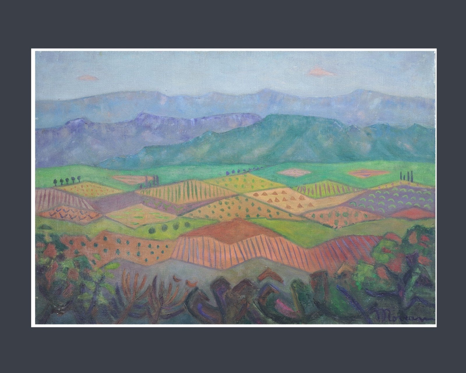 Schilderij gesigneerd - 50-60s, Ophalen of Verzenden