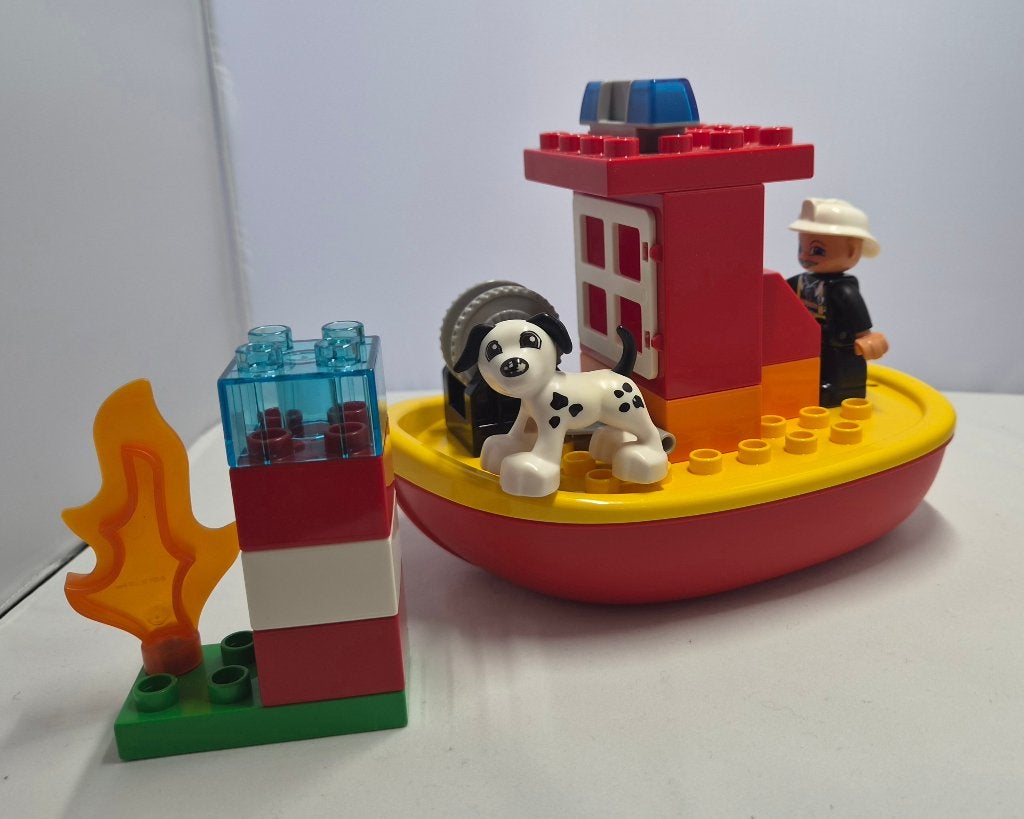 LEGO DUPLO 10591 - Brandweerboot / Reddingsboot (Compleet), Gebruikt, Overige thema's, Ophalen of Verzenden, Compleet